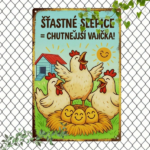 CIFbuy Vintage Czech Slogan Iron Sign, Farm Metal Wall Decor With ŠŤASTNÉ SLEPICE CHUTNĚJŠÍ VAJÍČKA Quote, 7.87x11.81in 2D Flat Rustic TikTok, TikTok, tic Self-pickup Logiopics - Image 7
