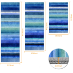 Three-piece kitchen rug set, non-slip and washable, abstract pattern kitchen hallway rug, soft and comfortable, suitable for sinks, floors, entrances, hallways and bathrooms. - Image 3