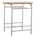 Same Code 35204938 Brown Wood Grain PVC Breakfast Table (One Table and Two Chairs) - Image 15