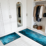 Three-piece kitchen rug set, non-slip and washable, abstract pattern kitchen hallway rug, soft and comfortable, suitable for sinks, floors, entrances, hallways and bathrooms. - Image 8