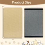 2-Pack 32"x20" Natural Sisal Cat Scratching Mats, Multifunctional Resting & Play Pads for Multi-Cat Households - Image 6