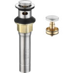 Pop-Up Drain Stainless Steel With Overflow Anti-Clogging for Vessel Sink Lavatory Vanity Sink Drain with Strainer Basket, Brushed Nickel[Unable ship weekends, TK/TEMU only for pickup, only TX10643 warehouse supports GOFO]
