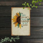 CIFbuy Vintage Sunflower Metal Sign 8x12 Inch, Retro Tin" Painting Wall Art With Inspirational Quote, Inspirational Quote, Durable Handcrafted 2D Flat Decor RetroikTok, RetroikTok, t Self-pickup Logiopics - Image 3