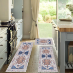 Boho Kitchen Rug Sets 3 Piece with Runner Non Slip Kitchen Rugs and Mats Washable Kitchen Mats for Floor Thick Kitchen Floor Mat Carpet Runner Rugs for Hallway Laundry Holiday Decor - Image 10