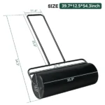 Replace 36725614 36in Cylindrical Iron Lawn Roller Black - Image 3