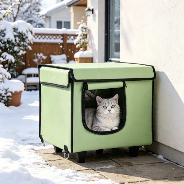 Elevated Heated Cat House