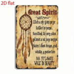 CIFbuy Retro Dream Catcher Wall Decor, 2D Flat Metal Art Plaque With Inspirational Poem, Spiritual Rustic Home Decoration TikTok, TikTok, Self-pickup Logiopics