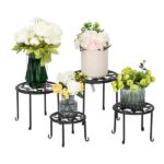 4 Round Ironwork Plant Racks With 4-1 Black Paint Prints - Image 9