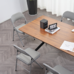 Same Code 31709558 6pcs Elegant Foldable Iron & PVC Chairs for Convention & Exhibition Gray - Image 35