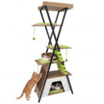 73" Multi-Level Cat Tree with Condo & Perch, Multi-Cat Climbing Tower with Scratching Pad & Interactive Toys - Image 3