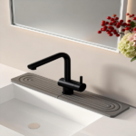 Faucet Mat for Kitchen Sink – Diatomite Stone Drying Mat & Sink Protector, Prevent Moisture – Sink Splash Guard Water-Absorbing Stone Tray for Bathroom Counter - Image 2