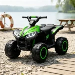 Green 12V Electric Kids ATV – 4 Wheeler Ride On, Dual Motors, High Low Speed, Music & Headlights, 3.7 MPH Top Speed - Image 8