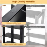 7-Tier Double-Row Shoe Rack with Adjustable Shelves, Anti-Tipping Narrow Storage Rack for Entryway Closet-Black - Image 5