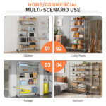 6-Tier disassembly and free assembly NSF-Certified Steel Wire Shelving with Wheels - Image 28