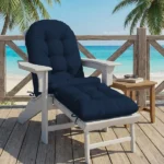 Outdoor Adirondack Chair Cushions – 44x19x4 inch Waterproof Rocking Chair Cushion with 17x19 Ottoman Cushion, Fade & Stain Resistant, Non-Slip Ties for Patio, Garden, Backyard - Image 6