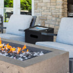 41*41*50.5cm Square Black Flip-top Gas Storage Garden Iron Side Table - Image 14