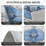Three-piece kitchen rug set, non-slip and washable, abstract pattern kitchen hallway rug, soft and comfortable, suitable for sinks, floors, entrances, hallways and bathrooms. - Image 4