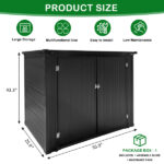 Outdoor Storage Shed, Outdoor Storage Cabinet, Lockable Outdoor Storage Box for Garbage Cans, Lawn Mower and Tools - Image 8