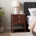Wood Nightstand End Side Table with 2 Drawer for Living Room, Bedroom - Image 10