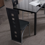 4pcs Elegant Assembled Stripping Texture High Backrest Dining Chairs Black Replace encoding 13028198-18410366 - Image 55