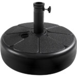 22L Water/ Sand Filled Outdoor Umbrella Base for Patio Lawn Garden, Black