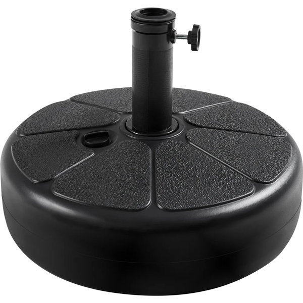 22L Water/ Sand Filled Outdoor Umbrella Base for Patio Lawn Garden, Black