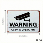 CIFbuy 1PC Vintage Surveillance Camera Warning Metal Sign, 8x12 Inch Waterproof Rustproof Tin Signage, 2D Flat Retro Wall Decor For Hom TikTok, TikTok, Hom Self-pickup Logiopics - Image 2