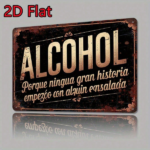 CIFbuy Vintage Spanish Alcohol Metal Wall Sign, Funny Retro Iron Bar Art, Alcohol Begins With Salad, Home Cafe Office Decor, Wine Beer TikTok, TikTok, ol Begins With Salad, Home Cafe Office Decor Self-pickup Logiopics - Image 4