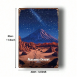 CIFbuy 1pc Chile Atacama Desert Night Sky Metal Wall Sign, Aged Vintage Iron Sheet With Stars & Terrain, 8x12 Inch 2D Flat Decor For Ho TikTok, TikTok, eet With Stars & Terrain Self-pickup Logiopics - Image 2
