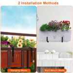 Adjustable Heavy-Duty Iron Planter Bracket | 6.1-11.6" Extendable Tray + 2.36-6.9" Two-Level Adjustable Hook - Image 4