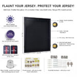 Shirt Display Frame With UV Resistant Acrylic and Hanger, Wall Mounted Baseball Basketball Football Hockey Shirt Display Frame Black - Image 10