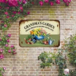 CIFbuy Grandma's Garden Vintage Metal Sign Garden Grown with Love Wall Decor Farmhouse Sign Gift For Mom (TikTok, temu pick-up service) - Image 3