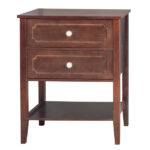 Wood Nightstand End Side Table with 2 Drawer for Living Room, Bedroom - Image 2