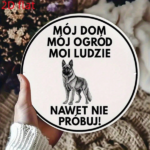 CIFbuy German Shepherd Warning Sign 8x8 Inch Vintage Decorative Plaque, My Home My Garden My Family 2D Flat Round Yard Art For Fence Pa TikTok, TikTok, Home My Garden Self-pickup Logiopics - Image 2