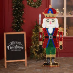 Lighted Nutcracker Christmas Yard Decorations, Pre-lit 2D Nutcracker Soldier with 162 LED Warm White Lights and Stakes for Xmas Outdoor Holiday Indoor Decor Lighted Holiday Displays - Image 16