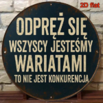 CIFbuy 1pc 8x8 Inch Round French Aluminum Sign, Vintage Decorative Wall Plaque, Funny Relax Everyone Is Crazy This Is Not A Competition TikTok, TikTok, que, Self-pickup Logiopics - Image 2