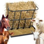 Large Capacity Hay Feeder with Detachable Grain Tray, Heavy Duty Steel 2 in 1 Hay Rack, Multiple Sided Goat Feeding Rack for Sheep Farm Livestock Indoor Outdoor, Black - Image 12