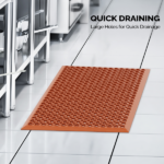 Red Rubber Floor Mat, 60*90*1cm, Anti-Fatigue & Durable