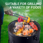 80*41*48cm Iron Spray Smoker Carbon Grill Black - Image 26