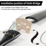 Do Not Sell on AmazonFull Size 4/4 Violin Set for Adults Beginners Students with Hard Case,Violin Bow,Shoulder Rest,Rosin,Extra Strings and Sordine - Image 7