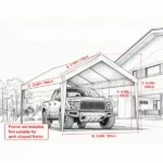10 x 20 ft Carport Replacement Canopy Cover, Heavy-Duty Waterproof Garage Top Tarp with Ball Bungees (Only Top Cover, Frame Not Include) - Image 3