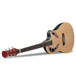 41 inch Cutawary Round Back Acoustic Guitar Spruce Top Grape Hole Burlywood - Image 3