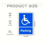 CIFbuy 1pc 2D Flat Unframed Disabled Parking Sign, Durable" Metal 8x12 Inch High Contrast Blue & White Easy To Read Symbol Pattern, White Easy To Read Symbol Pattern, Weat Sign, DikTok, Sign, DikTok, t Self-pickup Logiopics - Image 3