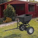 Tow Behind Broadcast Spreader, 110LBS Capacity, Tow/Push Garden Spreader with 10 Adjustable Setting, Lawn Spreaders for Seed, Fertilizer, Salt, Ice Melt - Image 11