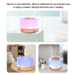 500ml Aromatherapy Essential Oil Diffuser Set with 6 Therapeutic Oils, 7 Color Changing LED Lights, Ultrasonic Cool Mist, Auto Shut-Off, Quiet Operation Perfect for Home, Bedroom, Yoga - Image 10