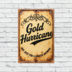 CIFbuy Vintage Golden Hurricane 2D Flat Metal Wall Art Sign, 8x12 Inch Rustic Iron Hanging Plaque, Retro Farmhouse Style Decor For Home TikTok, TikTok, Home Self-pickup Logiopics - Image 8