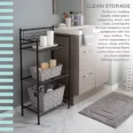 3 Shelves Tiered Iron Storage Shelf in Oil Rubbed Bronze - Image 6