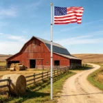 20FT Heavy Duty Telescoping Flagpole Kit, 3x5 American Flag for Outside - Image 8