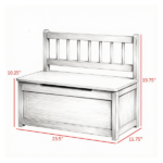 Pink Storage Bench Toy Box Chest with Large 27L Interior Toy Organizer with Top Lid And Backrest for Nursery Playroom Bedroom Furniture 24" x 12" x 20" - Image 3