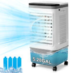 3 in 1 Portable Evaporative Cooler,Indoor,Outdoor,2353CFM Personal Air Cooler,7.9 Gal Large Water Tank & Scroll Casters, 4 Ice Packs,White Manual control - Image 18